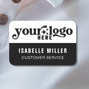 Porte-nom Nom magnétique de l'employé Logo de l'entreprise