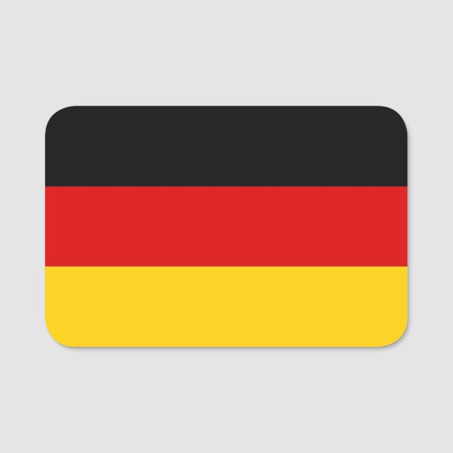 Porte-nom Nom patriotique avec drapeau d'Allemagne (Devant)