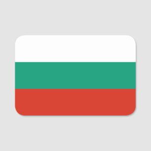 Porte-nom Nom patriotique avec drapeau de la Bulgarie