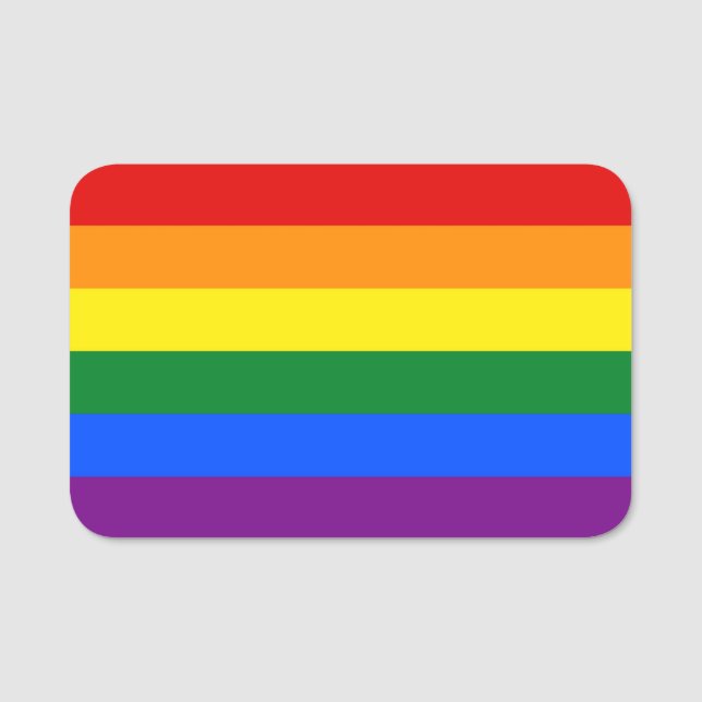 Porte-nom Nom patriotique avec drapeau de la communauté LGBT (Devant)