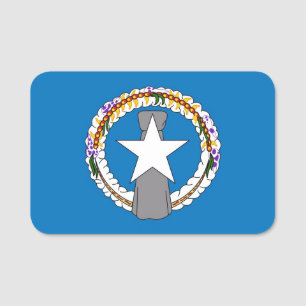 Porte-nom Nom patriotique avec drapeau de Mariana du Nord