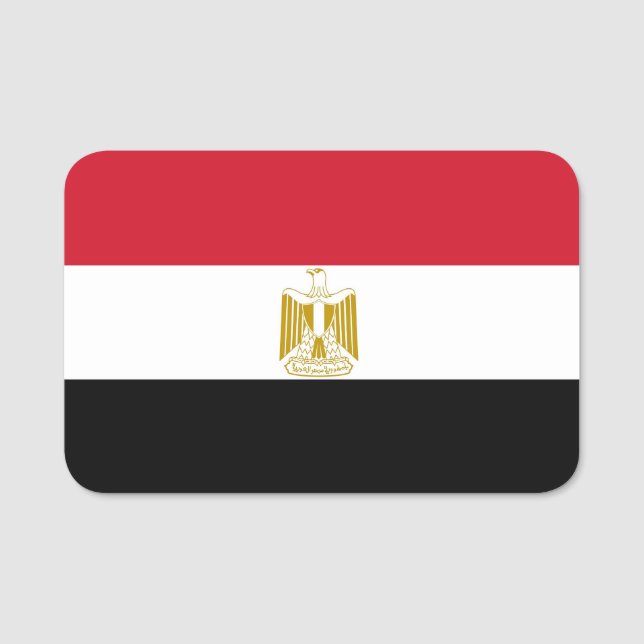 Porte-nom Nom patriotique avec drapeau d'Egypte (Devant)