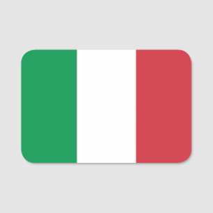 Porte-nom Nom patriotique avec drapeau d'Italie