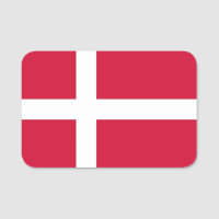 Nom patriotique avec drapeau du Danemark