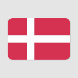 Porte-nom Nom patriotique avec drapeau du Danemark