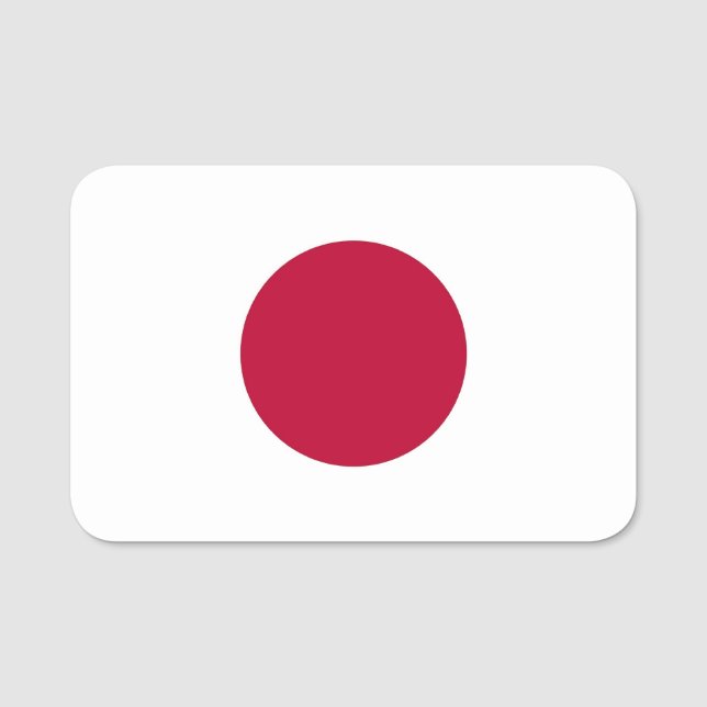 Porte-nom Nom patriotique avec drapeau du Japon (Devant)