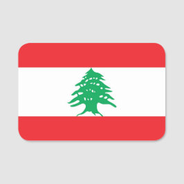 Porte-nom Nom patriotique avec drapeau du Liban