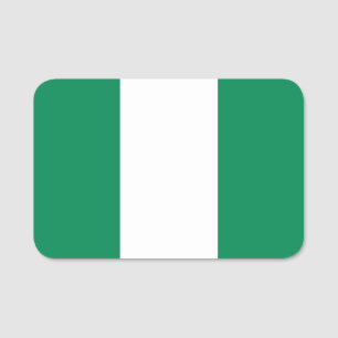 Porte-nom Nom patriotique avec drapeau du Nigeria