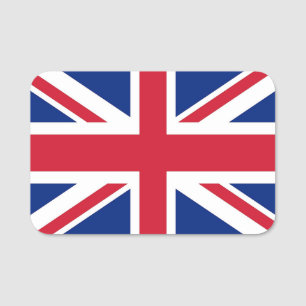 Porte-nom Nom patriotique avec drapeau du Royaume-Uni