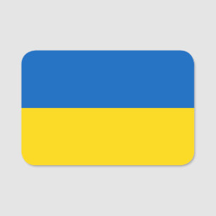 Porte-nom Nom patriotique avec drapeau d'Ukraine