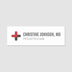 Porte-nom Nom personnalisé  Croix Médicale  Infirmière