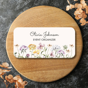 Porte-nom Nom personnalisé Fleur sauvage Jardin Floral