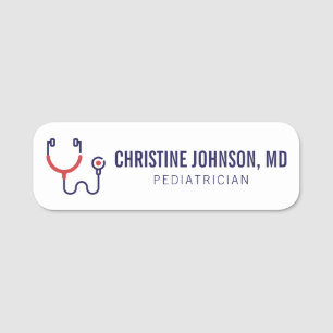 Porte-nom Nom personnalisé Stethoscope Médicale Infirmi