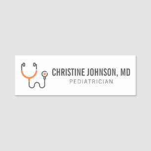 Porte-nom Nom personnalisé  Stethoscope Médicale  Infirmière