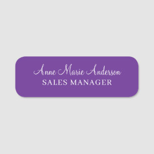 Porte-nom Nom professionnel élégant violet