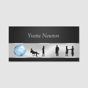 Porte-nom Office Business People World Globe