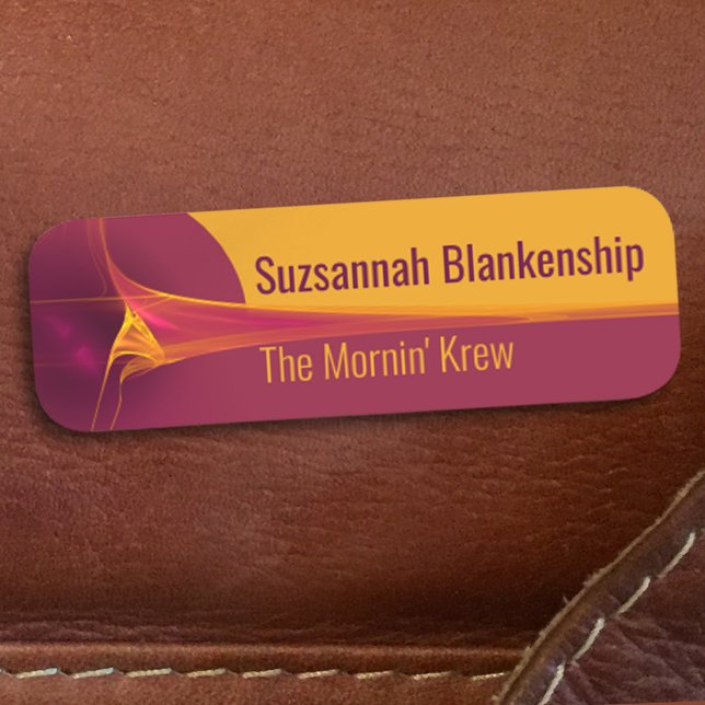 Porte-nom Orange Burgundy Blast Arrière - plan (Créateur téléchargé)