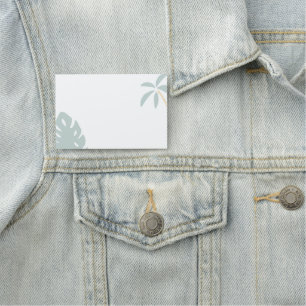 Porte-nom Palmier tropical et feuille de monstère