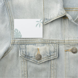 Porte-nom Palmier tropical et feuille de monstère
