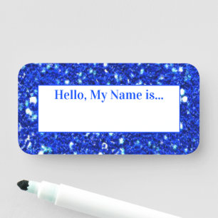 Porte-nom Parties scintillant étincelante Glam Royal Blue Bo