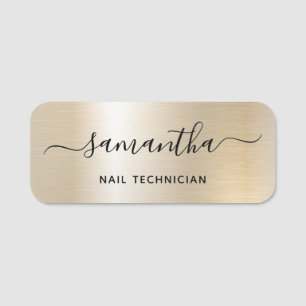Porte-nom Pastel Perle Or Glam Signature Nom Poste