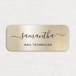 Porte-nom Pastel Perle Or Glam Signature Nom Poste