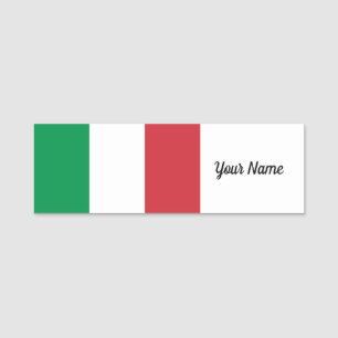 Porte-nom Patriotique italien de drapeau de l'Italie