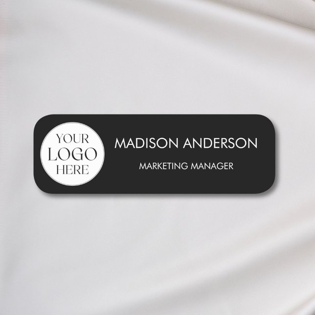 Porte-nom Personalized Name Company Business Logo Minimalist (In situ)