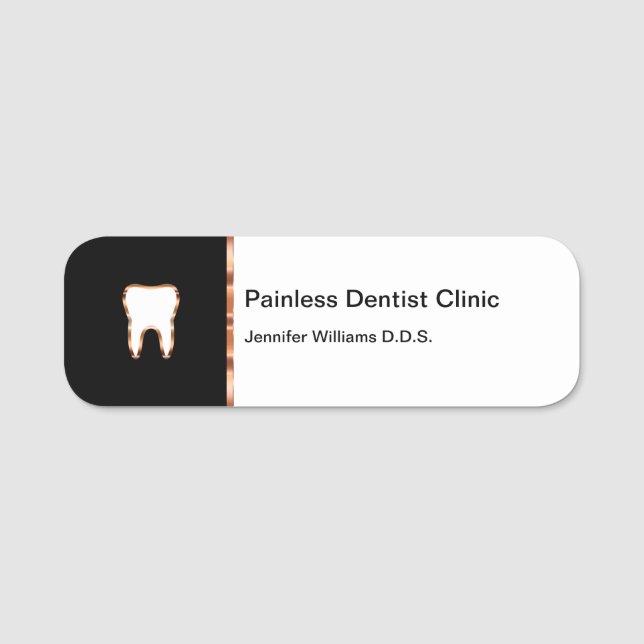 Porte-nom Personnel du bureau des dentistes classiques (Devant)