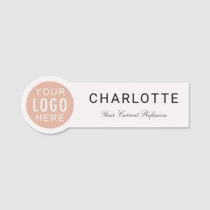 Porte-nom Personnel du bureau du logo d'affaires personnalis