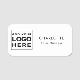 Porte-nom Personnel du logo d'entreprise simple personnalisé