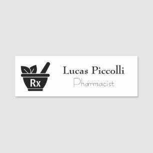 Porte-nom Pharmacie RX Logo Professionnel Pharmaciste