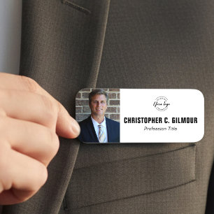 Porte-nom Photo d'employé personnalisée logo d'entreprise ma