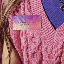 Porte-nom Pink Purple Gold Foil Parties scintillant Calligra