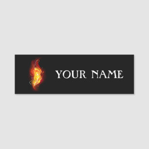 Porte-nom Plumes de paquetage de feu