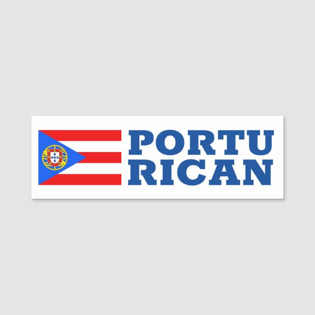 Porte-nom Portu-Rican (Devant)