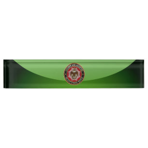 Porte-nom Pour Bureau [110] Le rite écossais Double-a dirigé Eagle