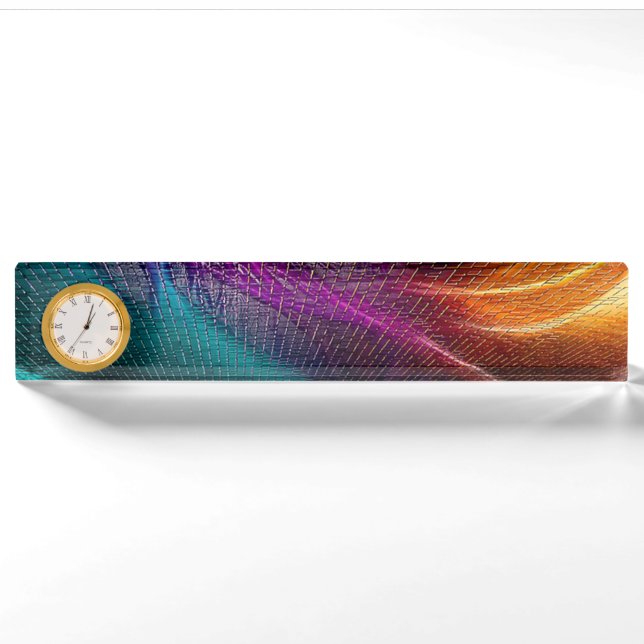 Porte-nom Pour Bureau Abstrait (Devant)