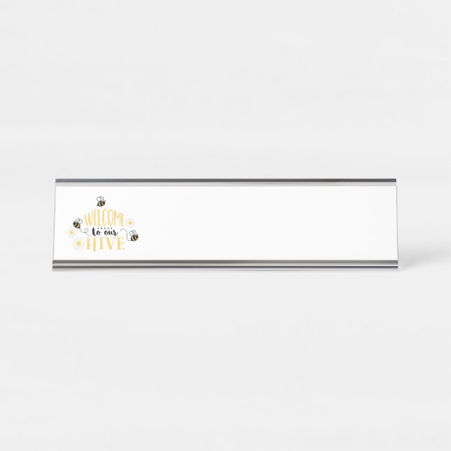 Porte-nom Pour Bureau Accueil à   ; Ruche (Devant)