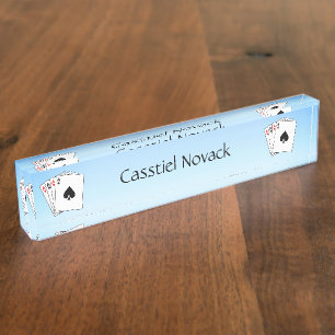 Porte-nom Pour Bureau Aces Poker Poker Porte Nom Du Bureau Personnel