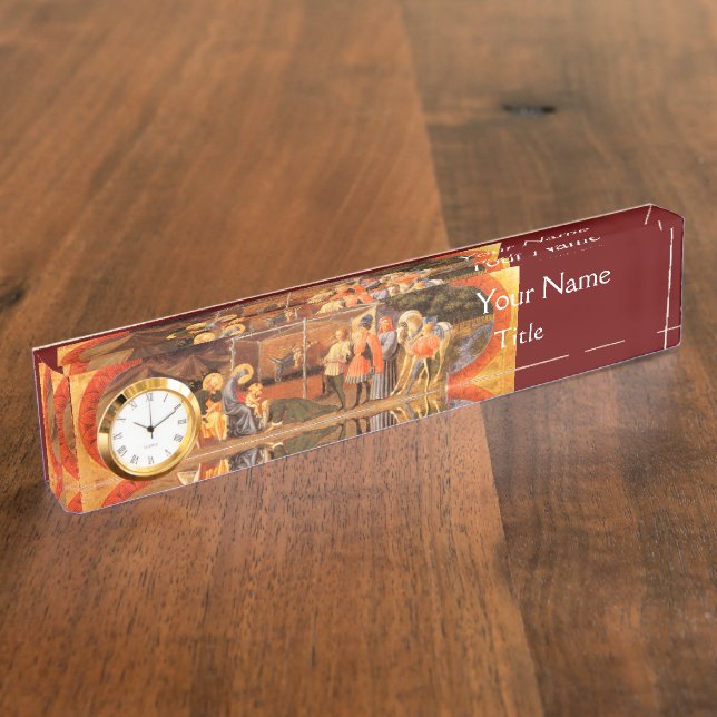 PORTE-NOM POUR BUREAU ADORATION DE LA MAGI (Taille)