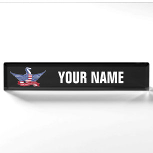 Porte-nom Pour Bureau aigle américain