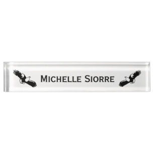Porte-nom Pour Bureau Aigles en flammes