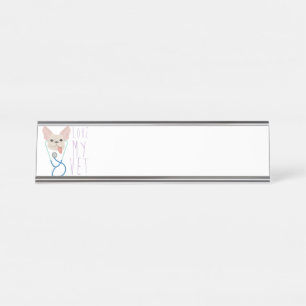Porte-nom Pour Bureau Aimer mon vétérinaire
