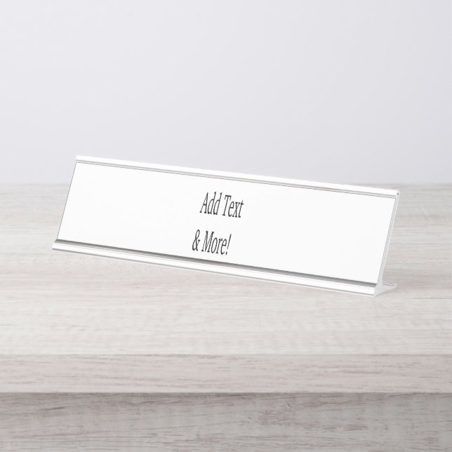 Porte-nom Pour Bureau Ajouter du texte et plus ! Customisez votre propre (Devant)