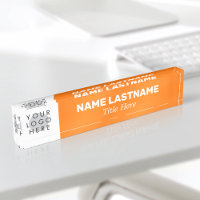Ajouter Logo Nom Moderne Titre Simple Bright Orang