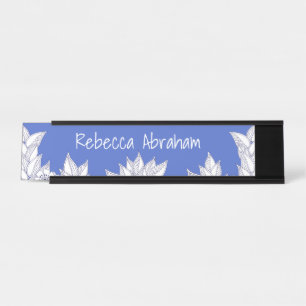 Porte-nom Pour Bureau Aleph Tav White