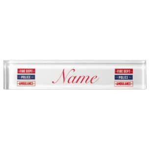 Porte-nom Pour Bureau Ambulance de pompiers Thunder_Cove