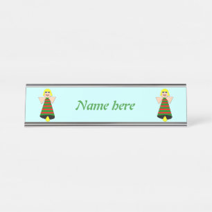 Porte-nom Pour Bureau Ange de Noël Bell Personnalisé