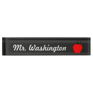 Porte-nom Pour Bureau Apple Chalkboard Enseignant's Desk Nameplate Cadea